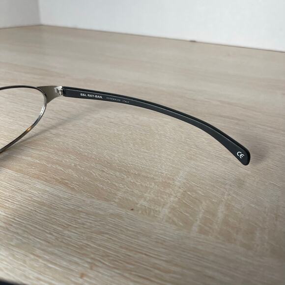 B&L Ray-Ban RB3101 W2968 Sunglasses Wrap Frames Only Gunmetal READ Vintage Italy - Picture 7 of 10